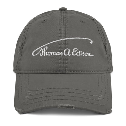 Distressed Thomas Alva Edison Signature Hat