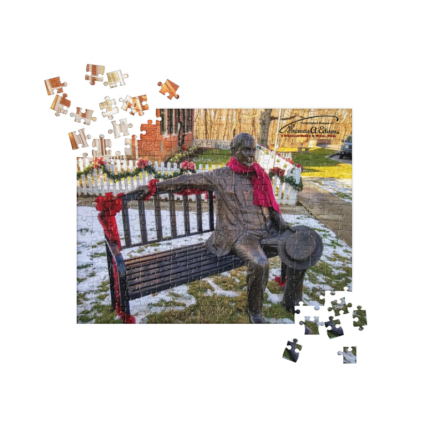 Edison Statue Christmas Puzzle