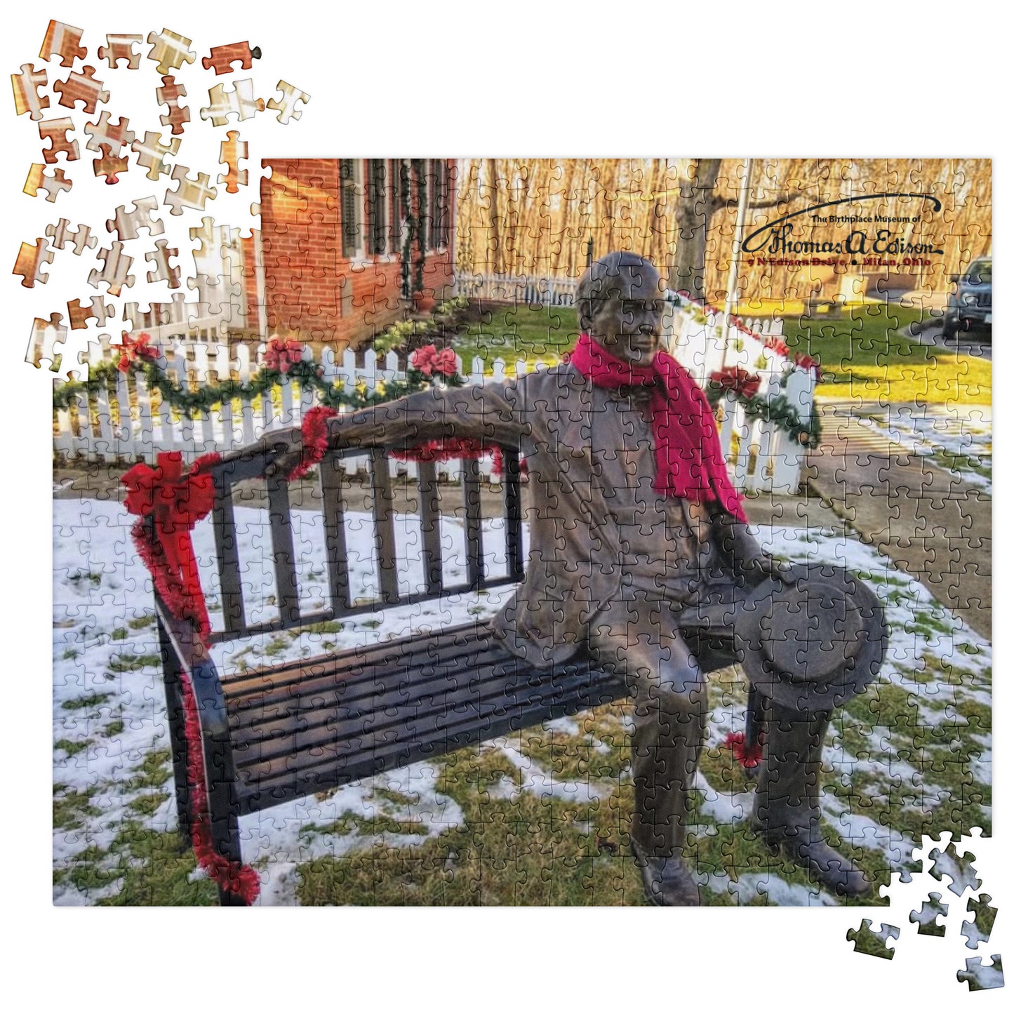 Edison Statue Christmas Puzzle