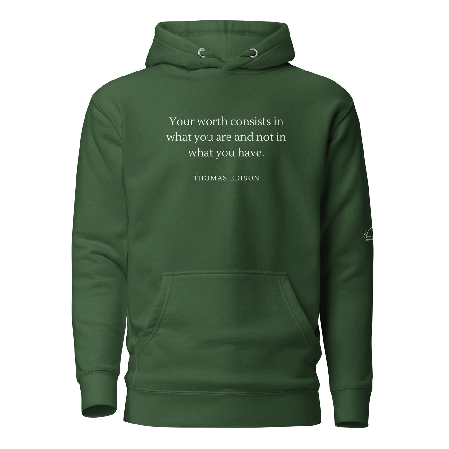 Value of Worth Quote Hoodie