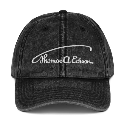 Vintage Thomas Alva Edison Signature Hat