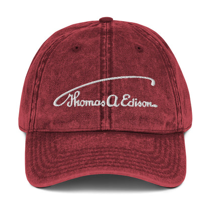 Vintage Thomas Alva Edison Signature Hat