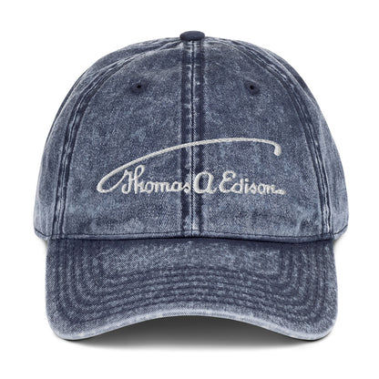 Vintage Thomas Alva Edison Signature Hat