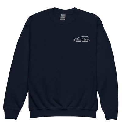 Embroidered Branded Youth Crewneck Sweatshirt